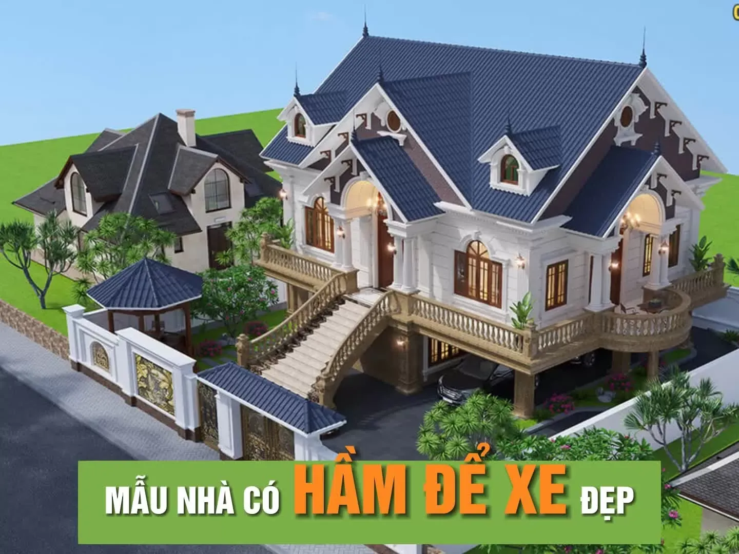 101 Mẫu thiết kế nhà có tầng hầm để xe đẹp, hiện đại nhất