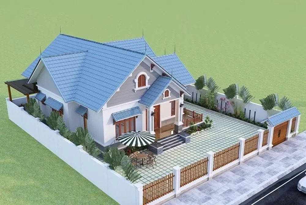 11 Mẫu nhà vườn 130m2 4 phòng ngủ cho gia đình đa thế hệ