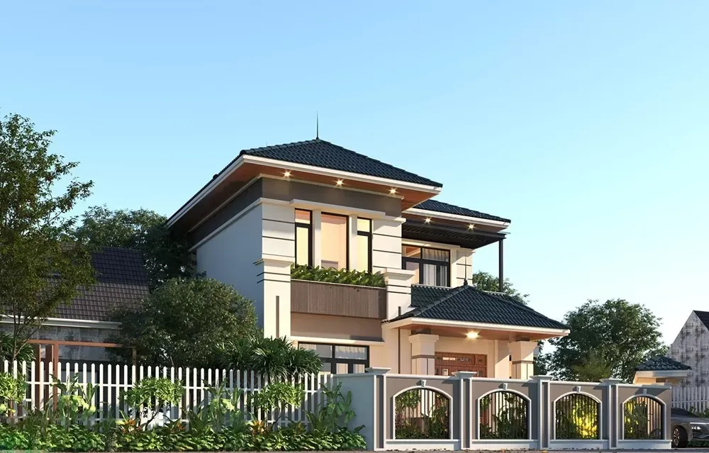 11 Mẫu nhà vườn 130m2 4 phòng ngủ cho gia đình đa thế hệ