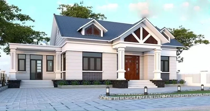 19 Mẫu nhà 1 tầng 3 phòng ngủ 120m2 tinh tế và tiện nghi