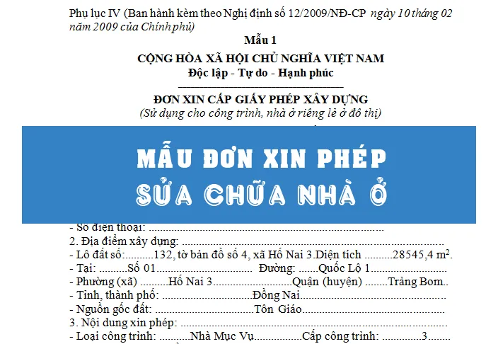 2024 sửa nhà cấp 4 có phải xin phép không?