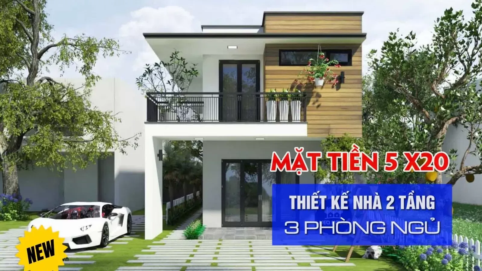 21 Mẫu thiết kế nhà 2 tầng 3 phòng ngủ 5×20 cực đẹp yêu thích nhất