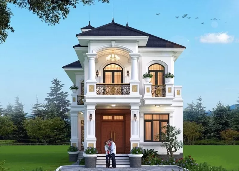 23 Mẫu thiết kế nhà biệt thự 2 tầng 100m2 triệu người mơ ước