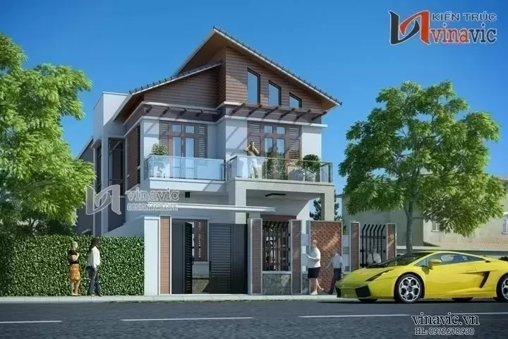 23 Mẫu thiết kế nhà biệt thự 2 tầng 100m2 triệu người mơ ước