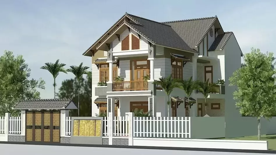 23 Mẫu thiết kế nhà biệt thự 2 tầng 100m2 triệu người mơ ước