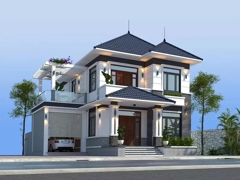 23+ Thiết kế biệt thự nhà mái nhật 2 tầng 100m2 đẹp nhất