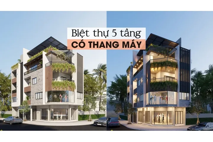 25 Mẫu thiết kế nhà 5 tầng có thang máy hiện đại không thể bỏ qua