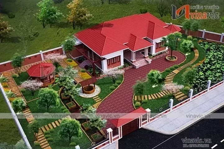 27 Mẫu thiết kế biệt thự 400m2 nhà vườn nghỉ dưỡng sang trọng nhất