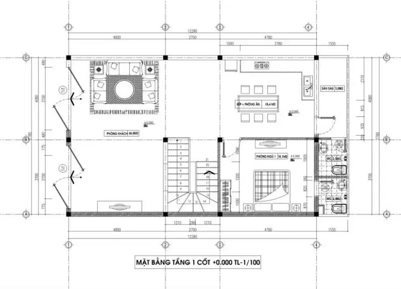 27 Mẫu thiết kế nhà 2 tầng mặt tiền 8m 4 phòng ngủ đầy đủ công năng