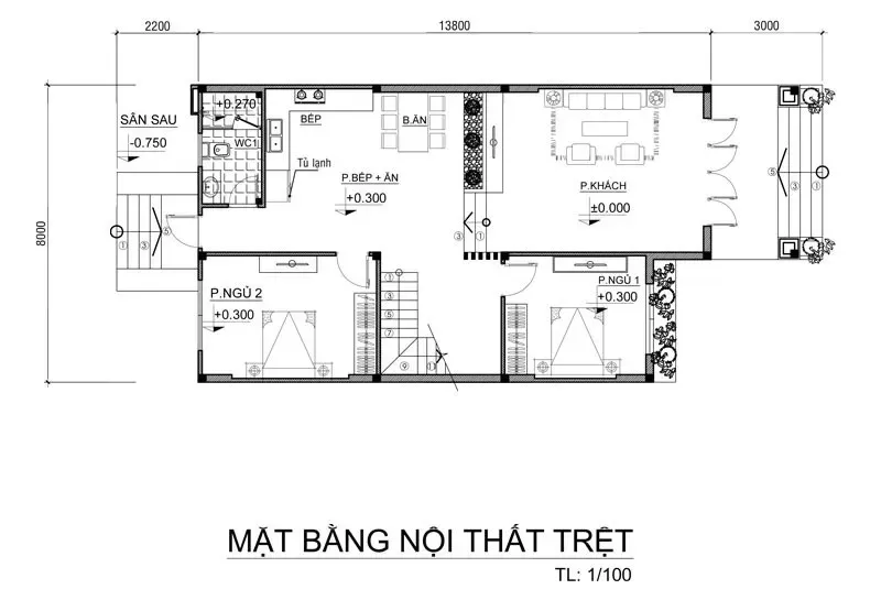 29 Mẫu nhà 2 tầng mái nhật 5 phòng ngủ tiện nghi cho 3 thế hệ