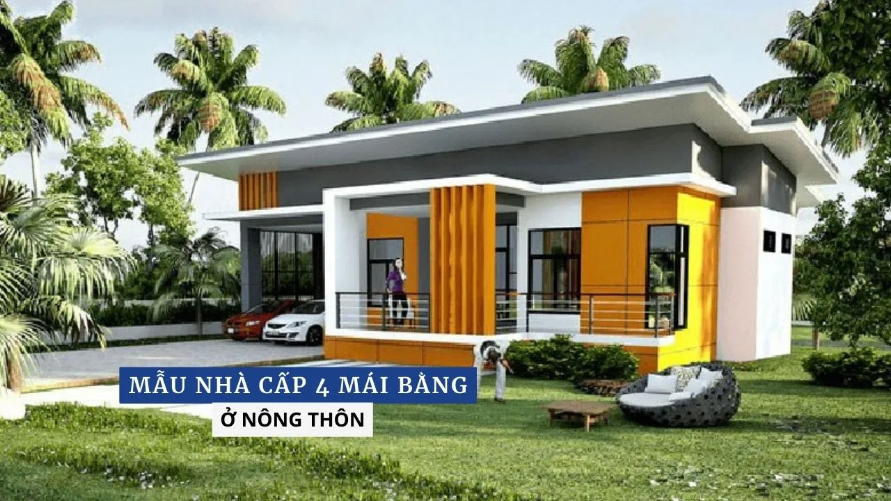 31 mẫu nhà cấp 4 mái bằng nông thôn đẹp, tiện nghi nhất