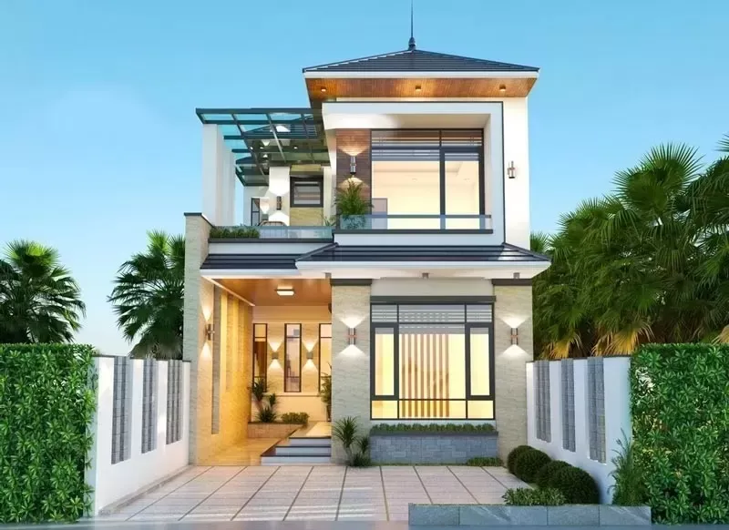 31 Thiết kế nhà 2 tầng 5 phòng ngủ 100m2 tối ưu công năng nhất