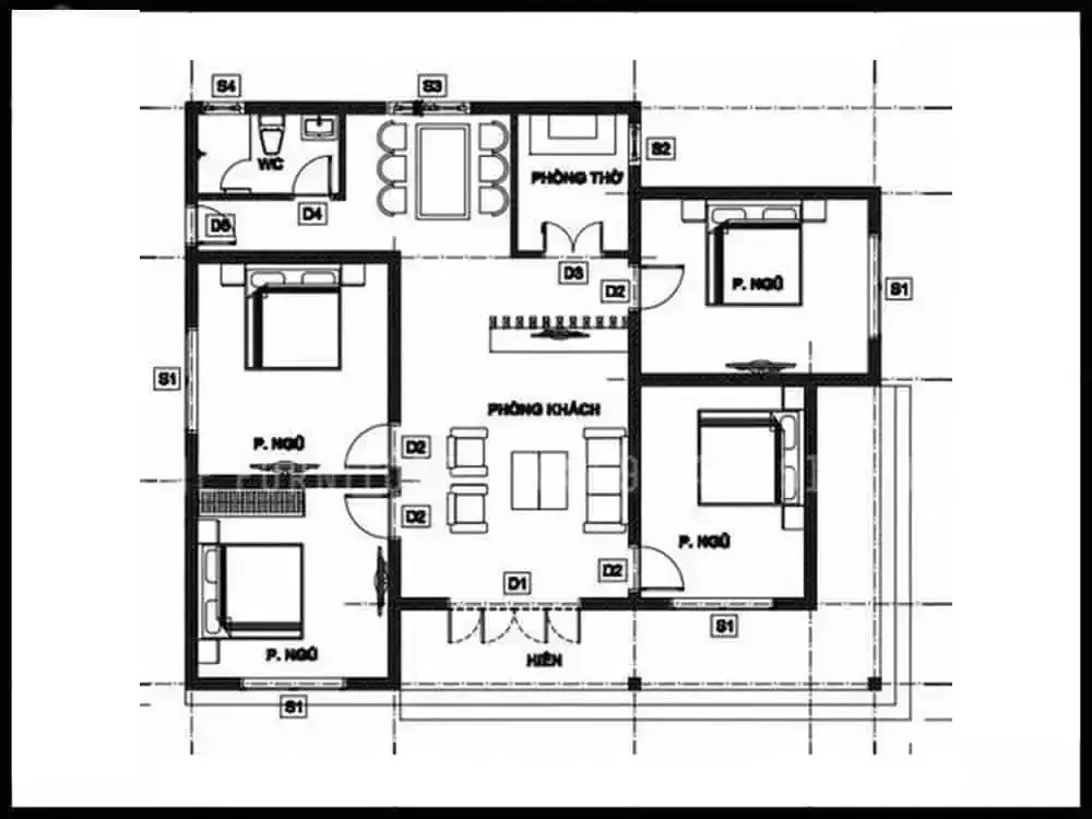 33 Mẫu biệt thự nhà vườn 1 tầng 4 phòng ngủ đầy đủ tiện nghi