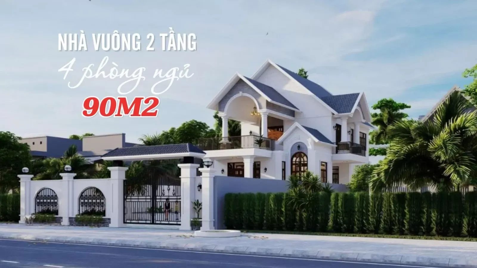 33+ Mẫu nhà 2 tầng 4 phòng ngủ 90m2 đẹp thịnh hành nhất hiện nay