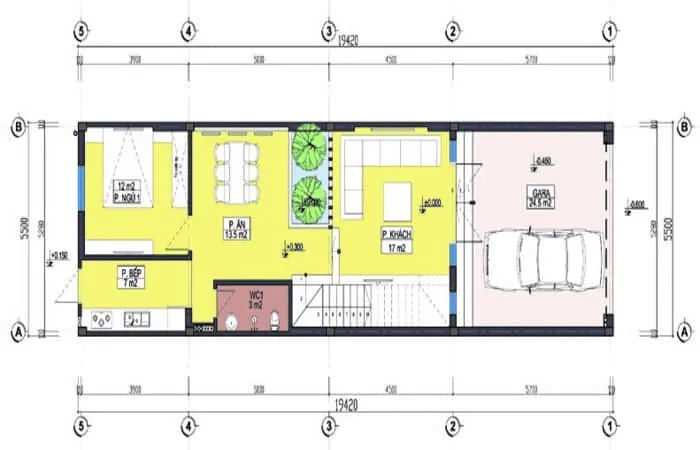 33 mẫu thiết kế nhà ngang 6m dài 25m đẹp, thông thoáng cho diện tích 150m2