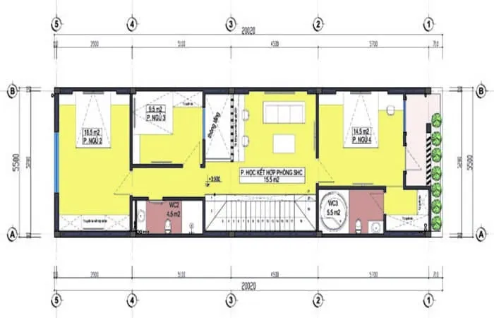 33 mẫu thiết kế nhà ngang 6m dài 25m đẹp, thông thoáng cho diện tích 150m2