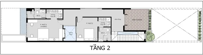 35 mẫu nhà 5x20m 2 tầng 3 phòng ngủ ấn tượng 2024