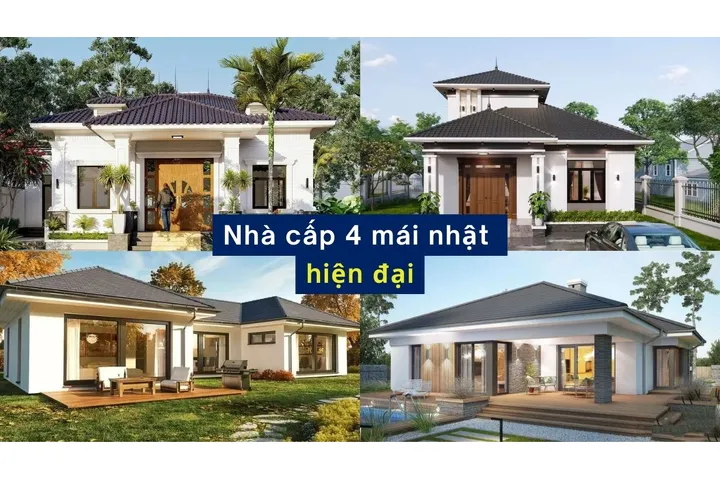 35 Mẫu nhà cấp 4 mái nhật hiện đại HOT nhất 2024