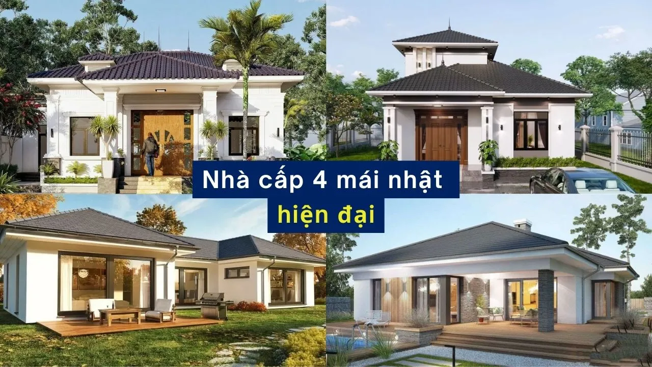 35 Mẫu nhà cấp 4 mái nhật hiện đại HOT nhất 2024