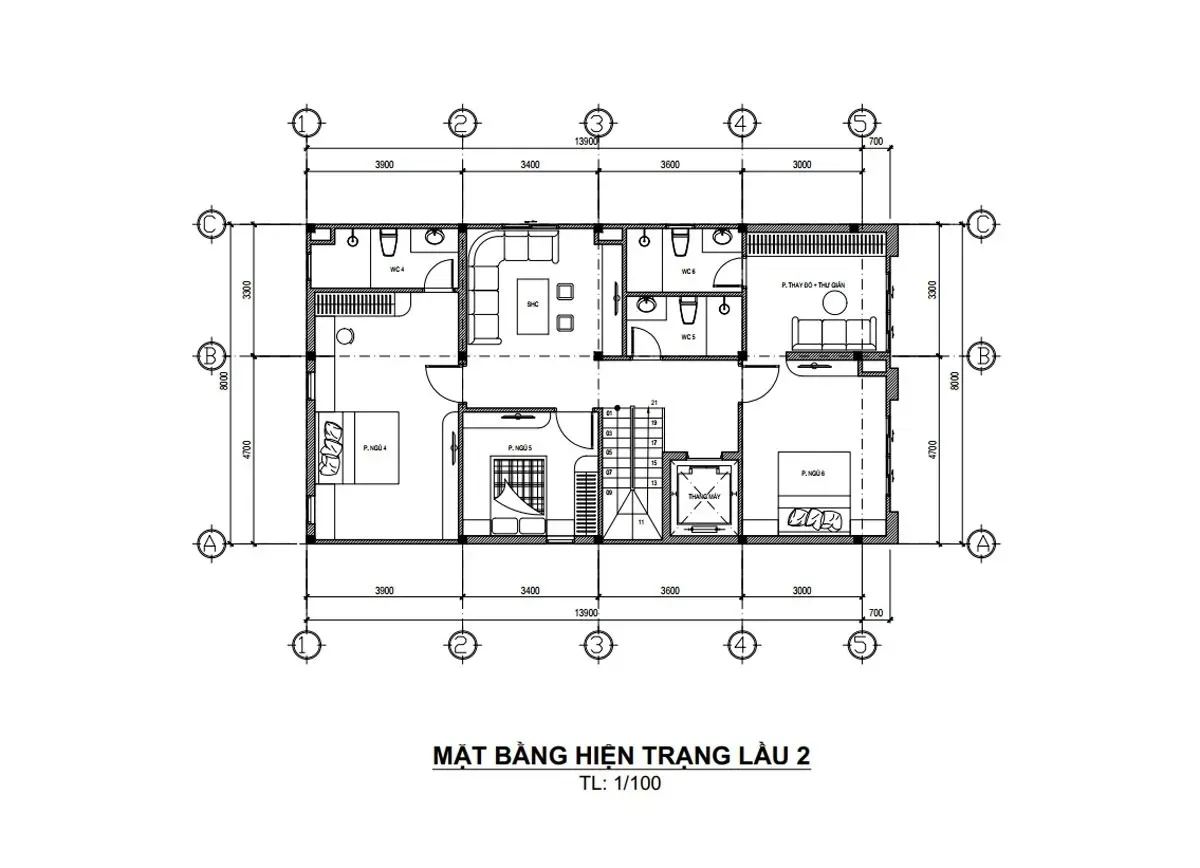 35 Mẫu nhà phố tân cổ điển 5 tầng ấn tượng & bản vẽ chi tiết