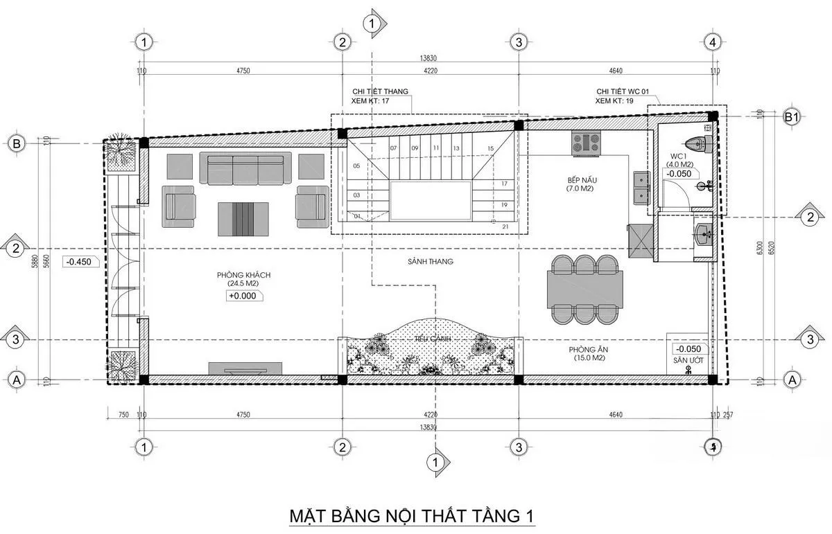 35 Mẫu thiết kế nhà ống 3 tầng hiện đại đầy đủ mặt bằng