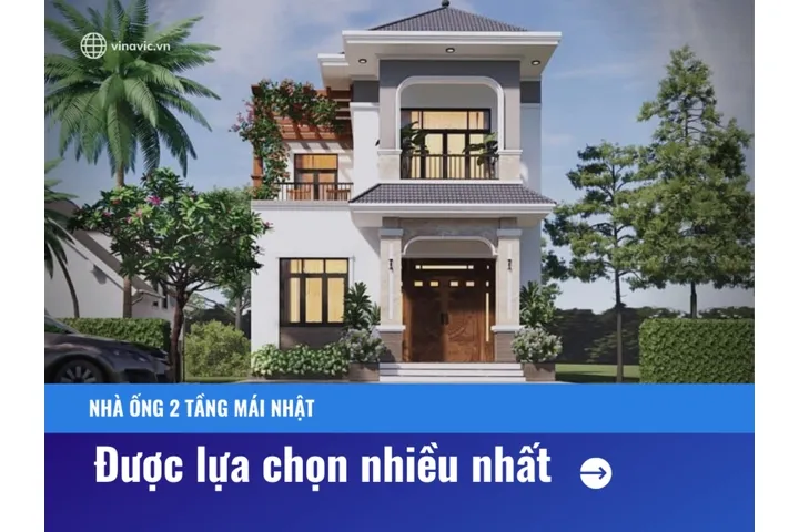 37 Kiểu nhà ống 2 tầng mái nhật được lựa chọn nhiều nhất