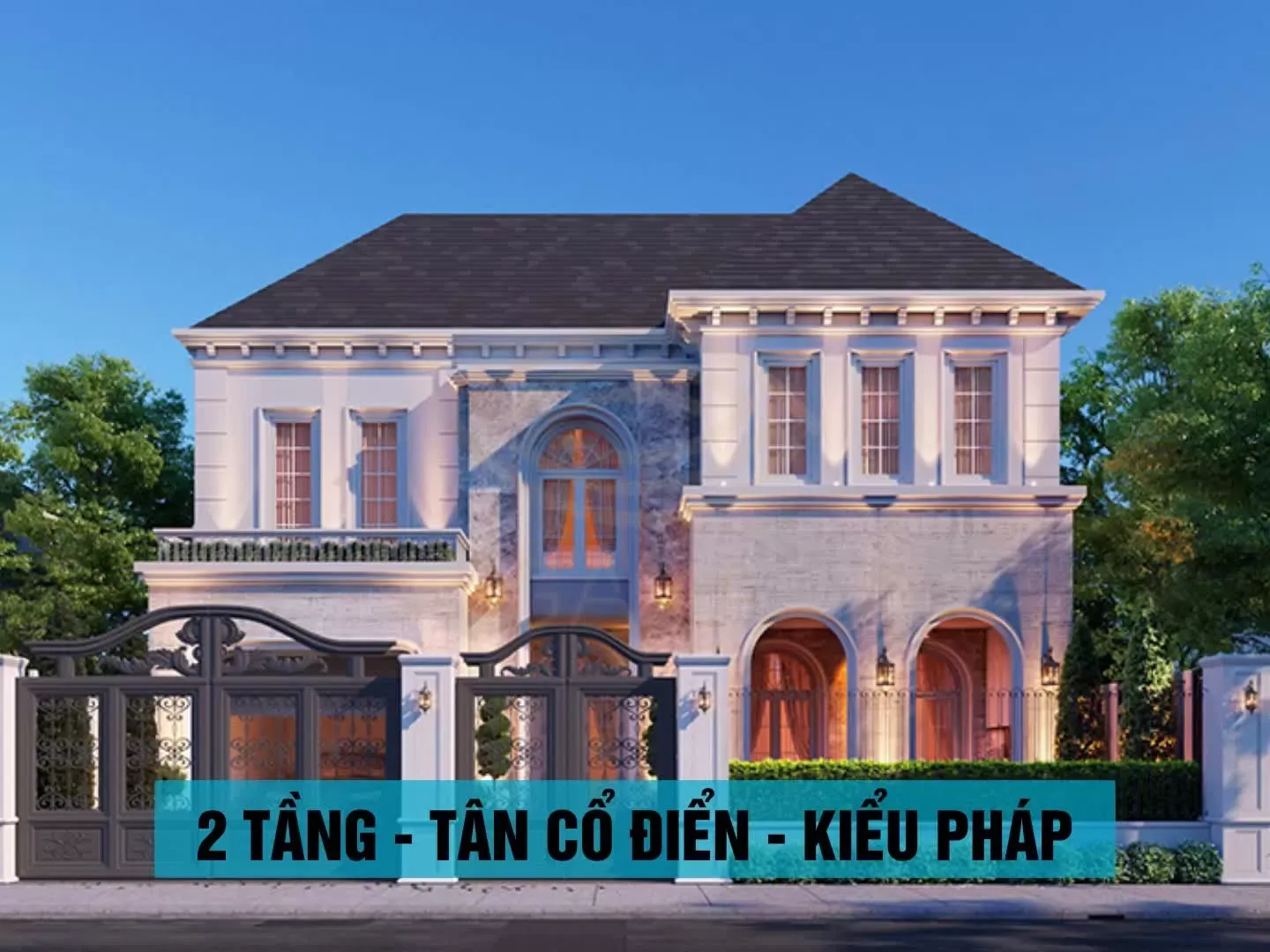 37 Mẫu biệt thự 2 tầng tân cổ điển kiểu Pháp Sang Trọng nhất