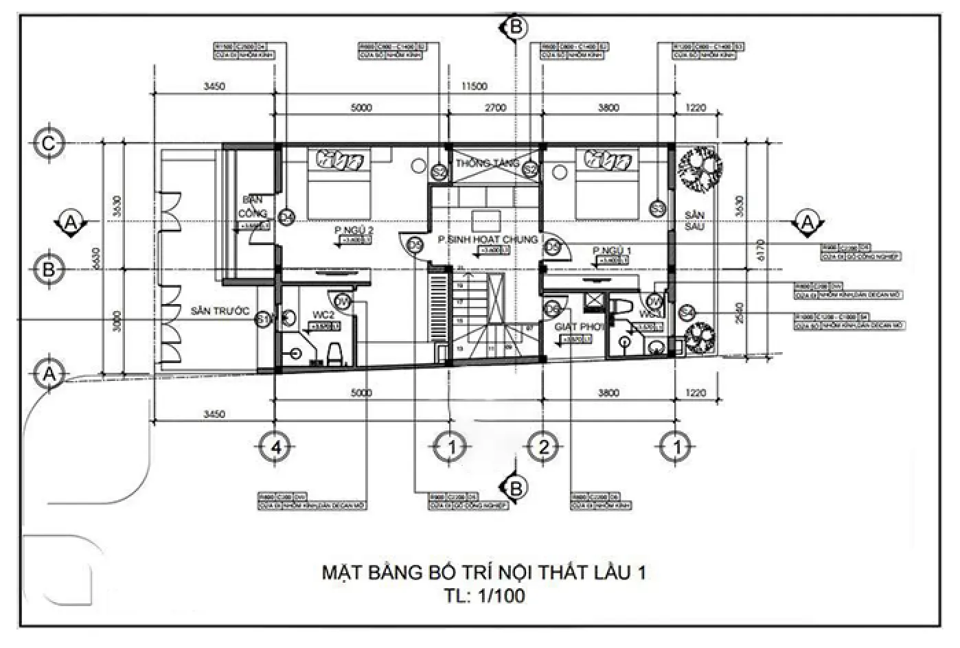 37 Mẫu nhà 8x12m 3 phòng ngủ tiện nghi & Full bản vẽ chi tiết