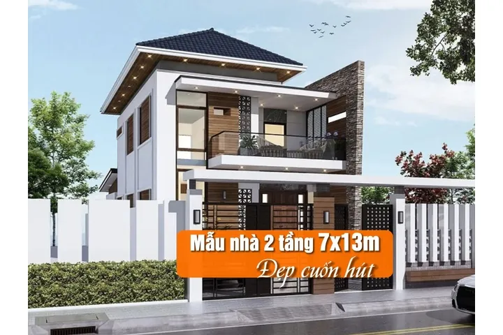 37 Mẫu thiết kế nhà 2 tầng 7x13m đẹp cuốn hút nhìn là muốn ở