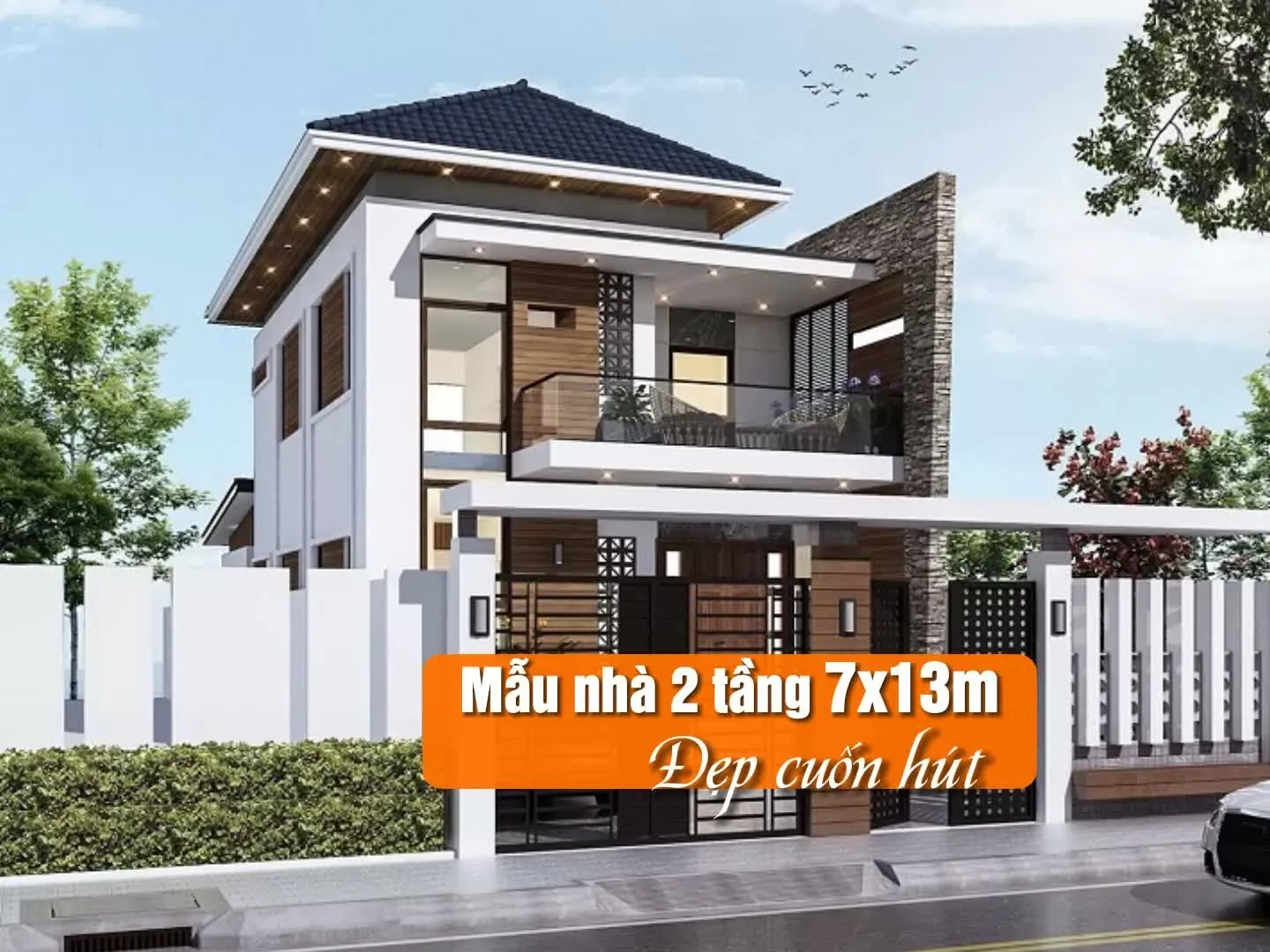 37 Mẫu thiết kế nhà 2 tầng 7x13m đẹp cuốn hút nhìn là muốn ở