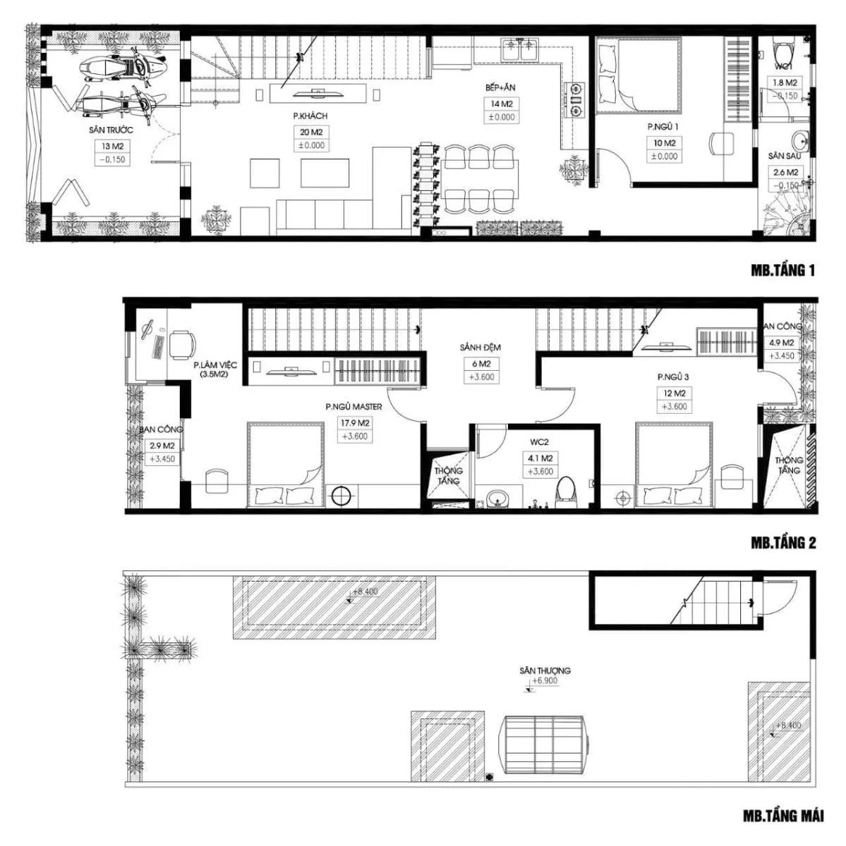 37 Mẫu thiết kế nhà 40m2 3 phòng ngủ ấn tượng đẹp lung linh