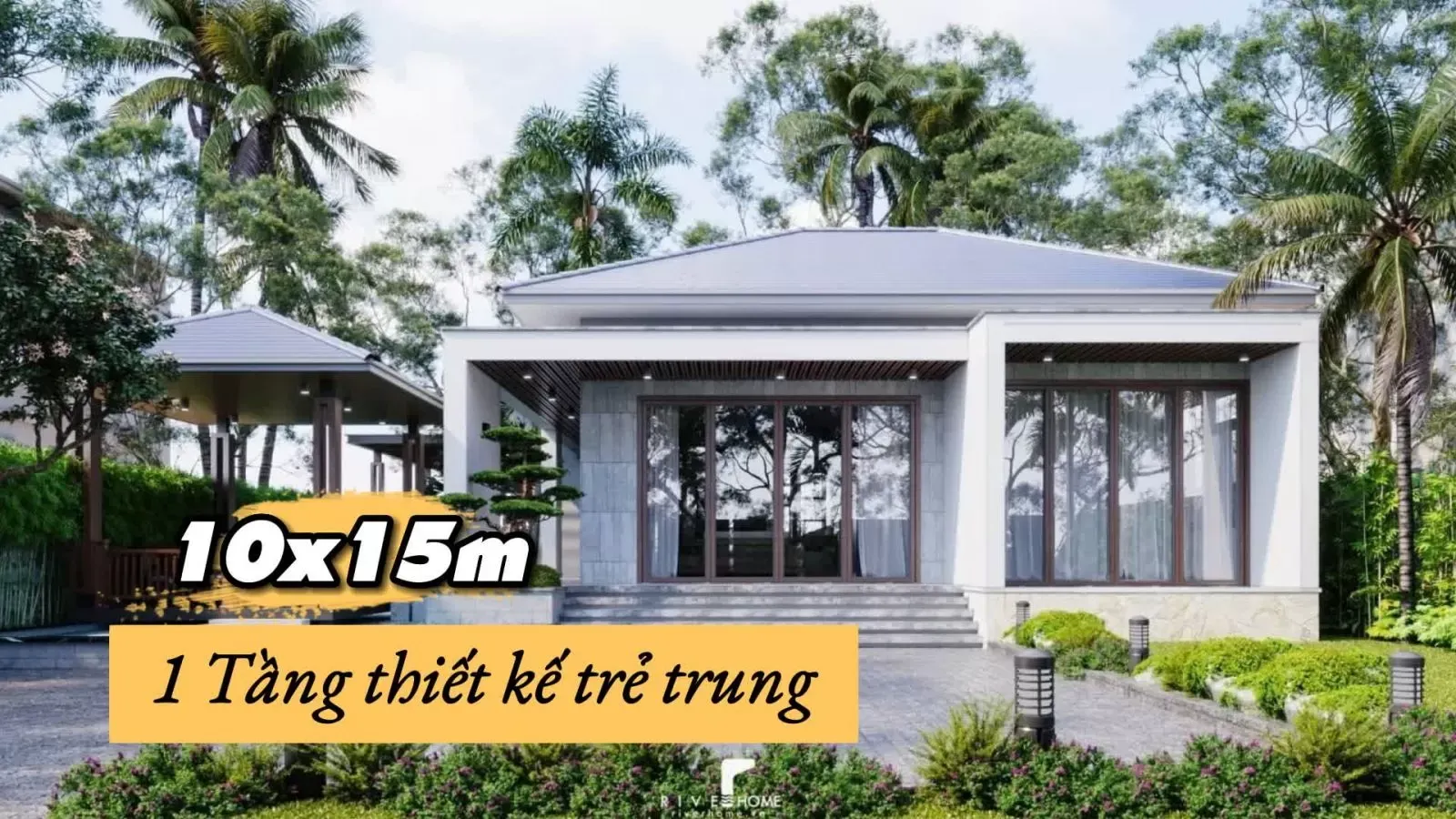 39+ mẫu nhà 1 tầng 10x15m đẹp thiết kế trẻ trung nhất (2024)