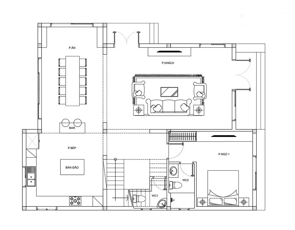 39 Thiết kế nhà mặt tiền 8m sâu 10m cho gia đình nhiều thế hệ