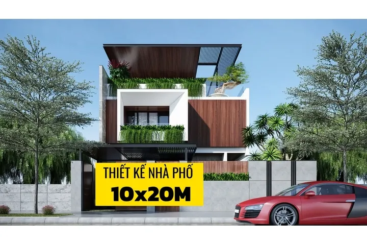 43 Mẫu thiết kế nhà phố 10x20m hiện đại nổi bật nhất 2024