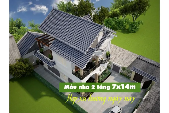 45 Mẫu nhà 2 tầng 7x14m thiết kế đẹp hợp xu hướng mới nhất