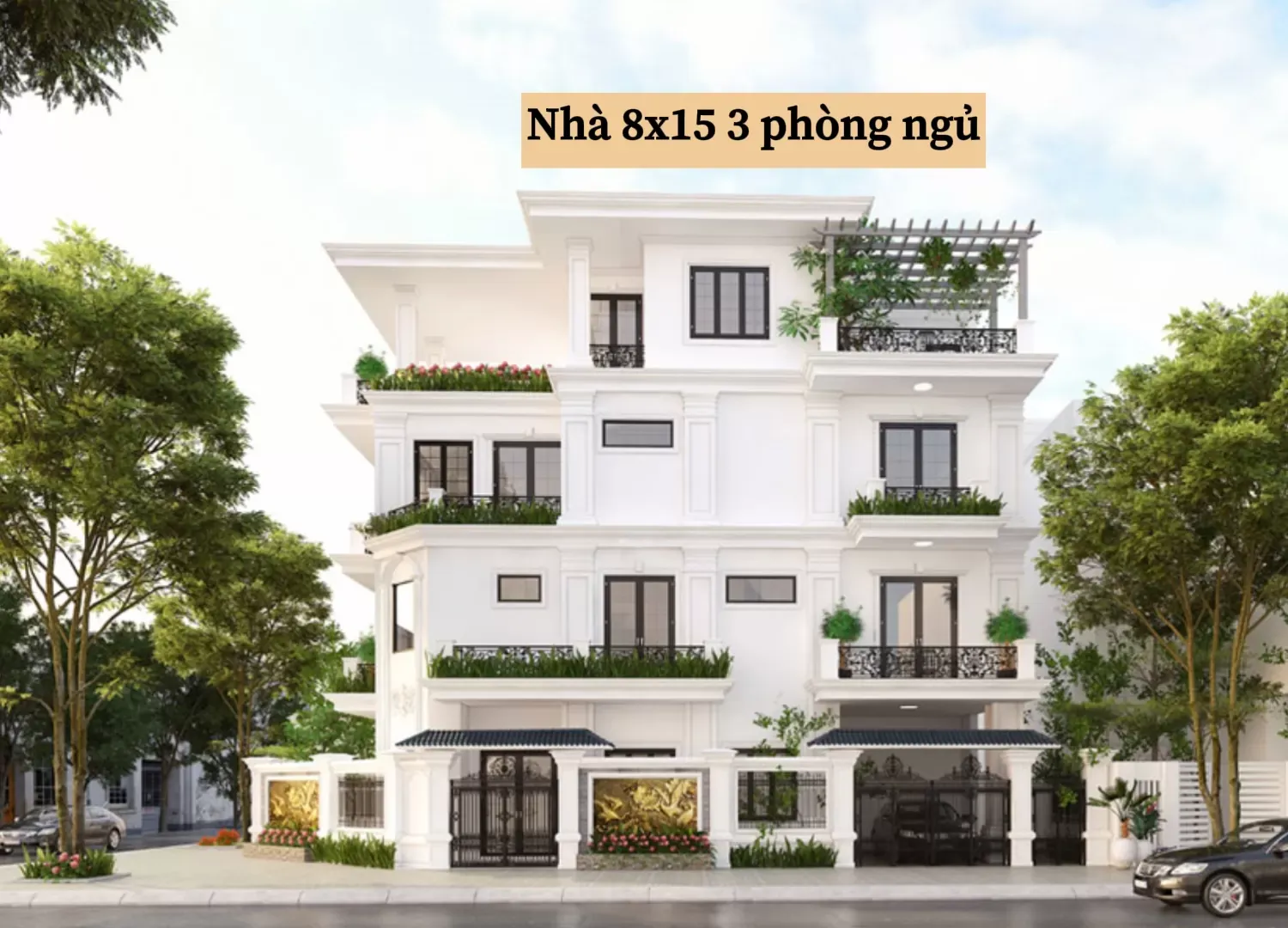 55 Thiết kế nhà 8×15 với 3 phòng ngủ đẹp và tiện ích