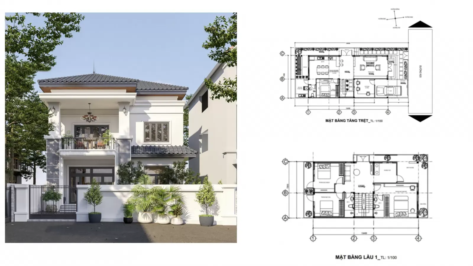 7x14m bản vẽ nhà mặt tiền 7m và các mẫu thiết kế đẹp nhất