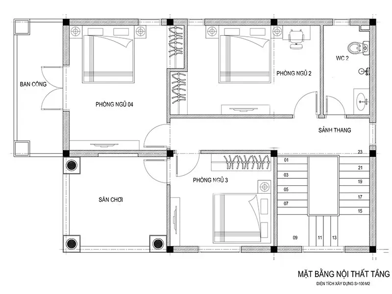 Bản vẽ nhà 2 tầng 9x11m kèm các mẫu thiết kế đẹp nhất 2024