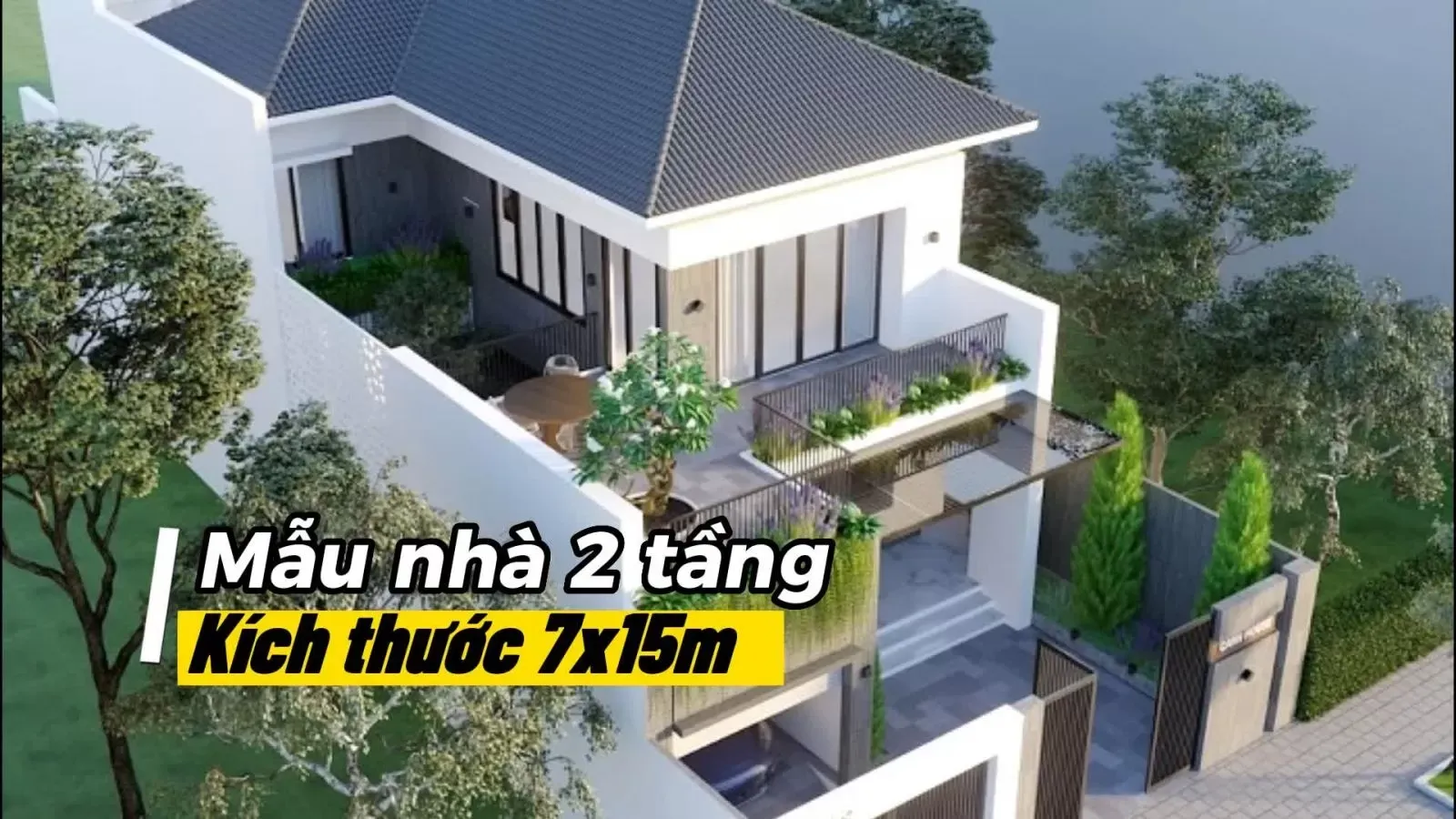 BST 21+ mẫu thiết kế nhà 2 tầng 7x15m đẹp tiết kiệm chi phí