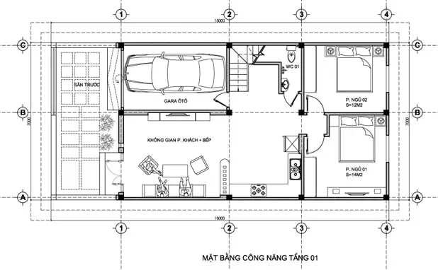 BST 21+ mẫu thiết kế nhà 2 tầng 7x15m đẹp tiết kiệm chi phí