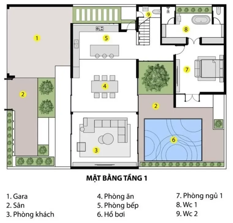 BST Các mẫu nhà 2 tầng 7x12m 4 phòng ngủ đẹp & bản vẽ chi tiết