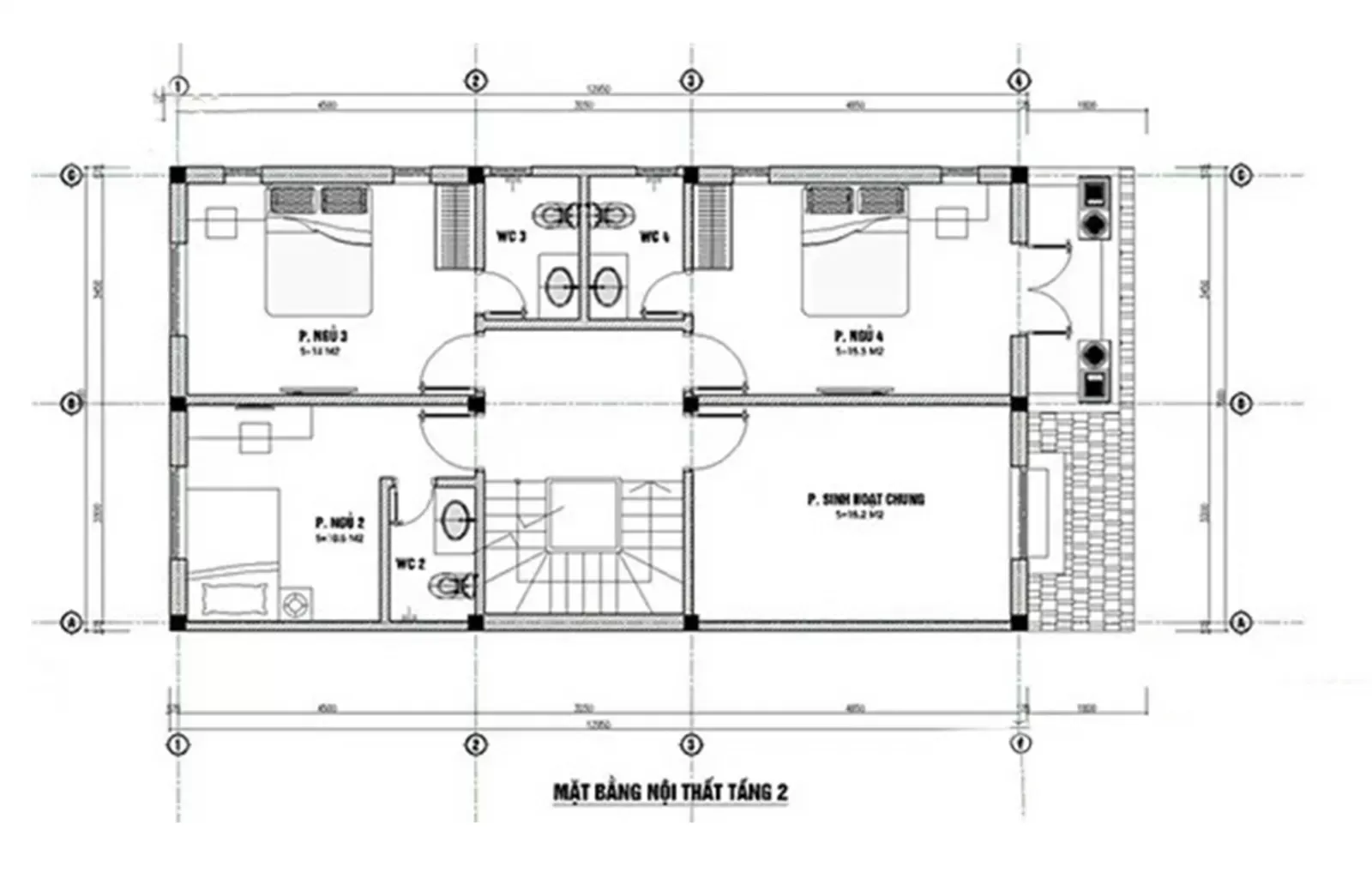 BST Các mẫu nhà 2 tầng 7x12m 4 phòng ngủ đẹp & bản vẽ chi tiết