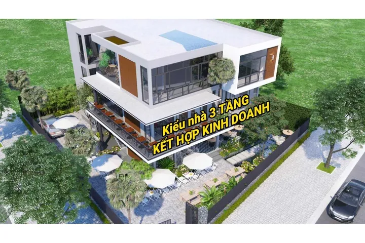 Các mẫu biệt thự nhà 3 tầng kết hợp kinh doanh tiện nghi và khoa học