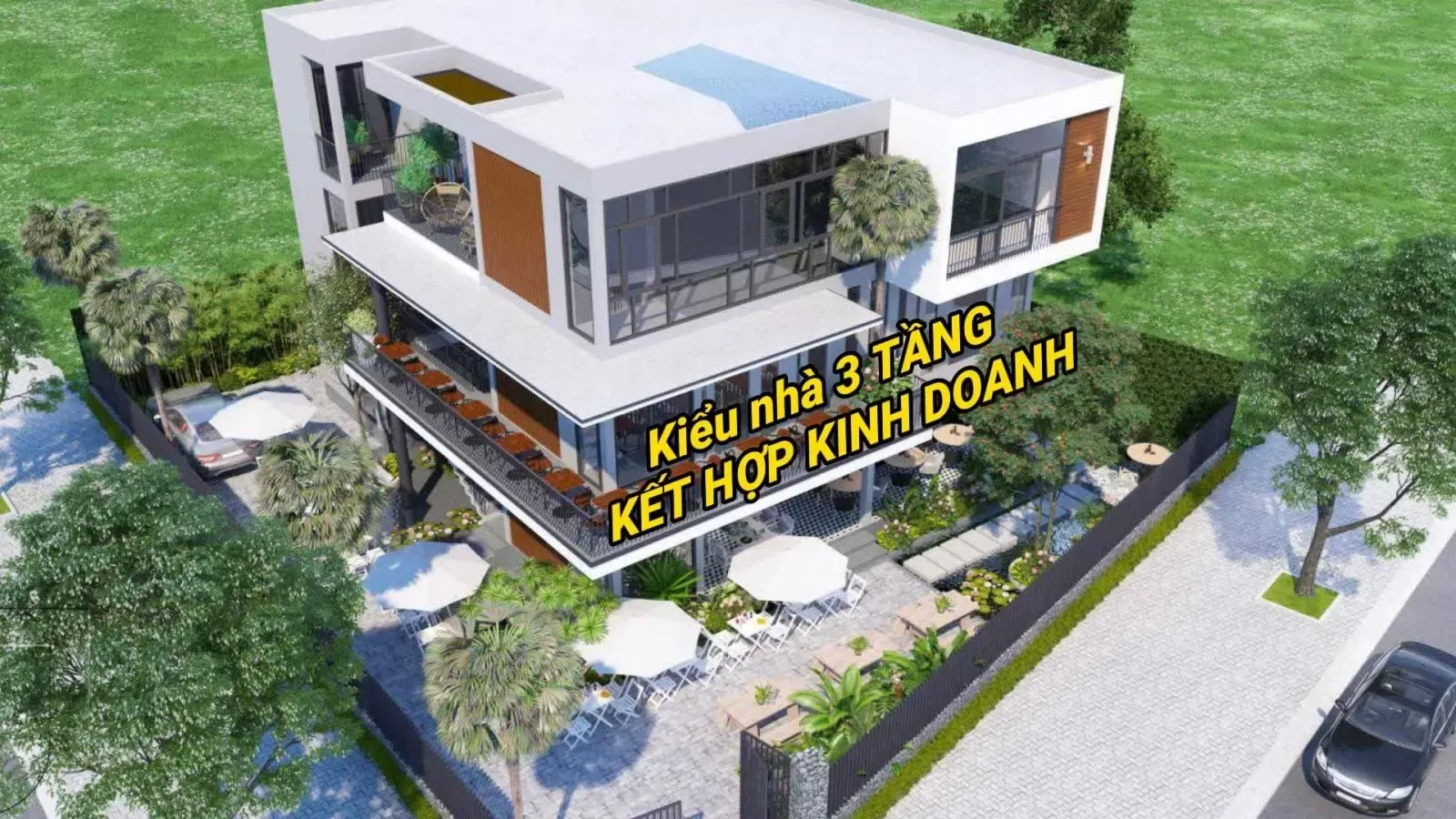 Các mẫu biệt thự nhà 3 tầng kết hợp kinh doanh tiện nghi và khoa học