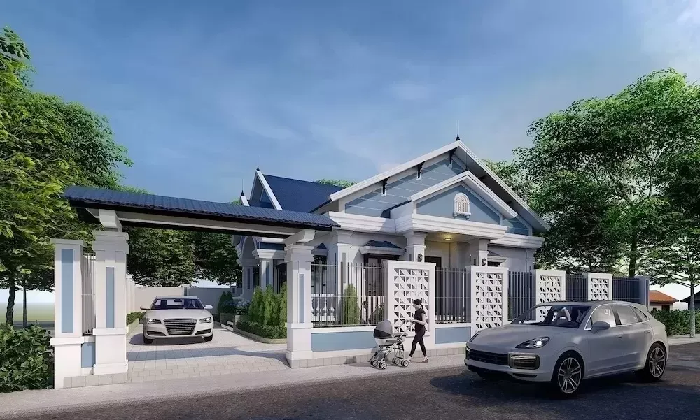 Các mẫu nhà 1 tầng 4 phòng ngủ 200m2 rộng rãi ai cũng thích