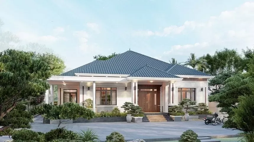 Các mẫu nhà 1 tầng 4 phòng ngủ 200m2 rộng rãi ai cũng thích