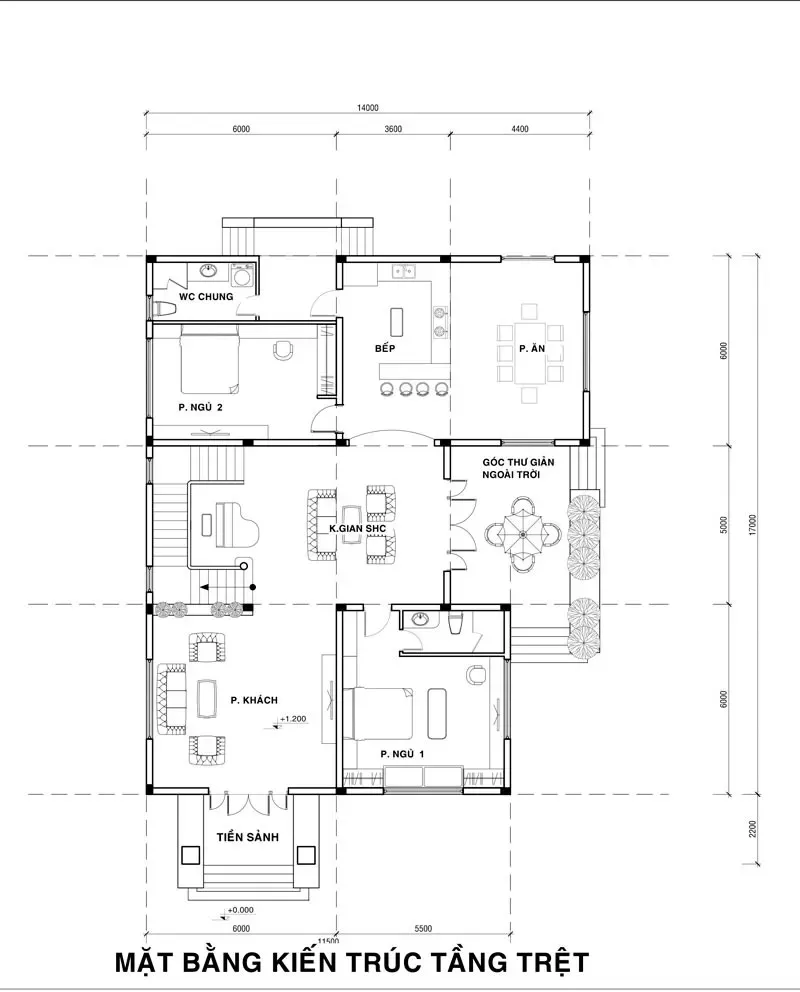 Các mẫu nhà 2 tầng 5 phòng ngủ 150m2 đẹp & bản vẽ chi tiết