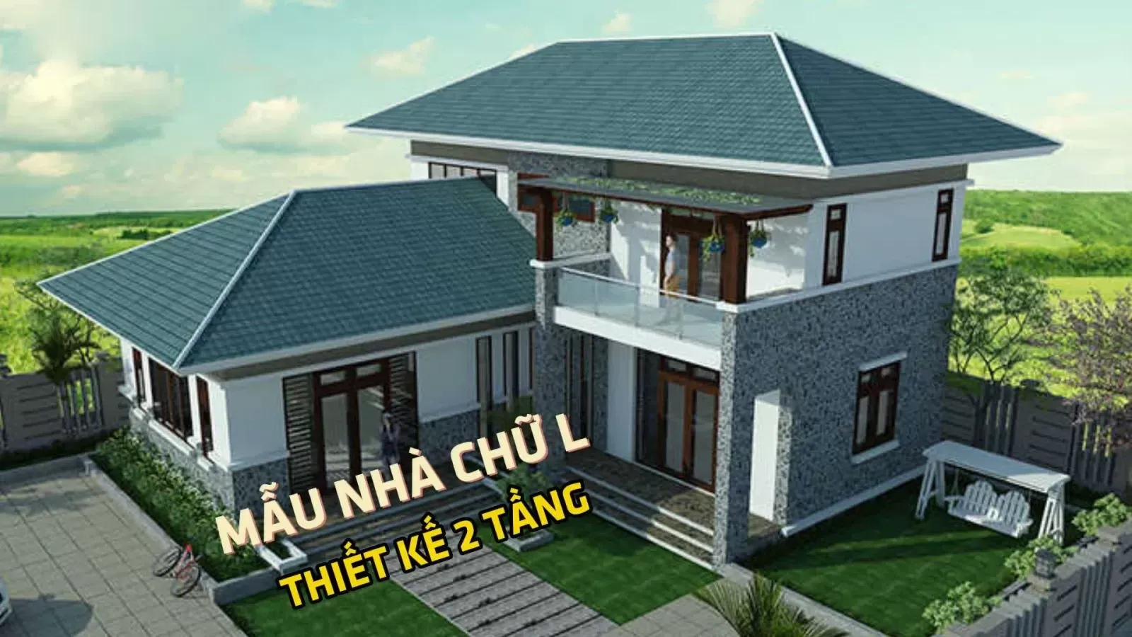 Các mẫu nhà mái nhật chữ l 2 tầng kiến trúc đơn giản ấn tượng