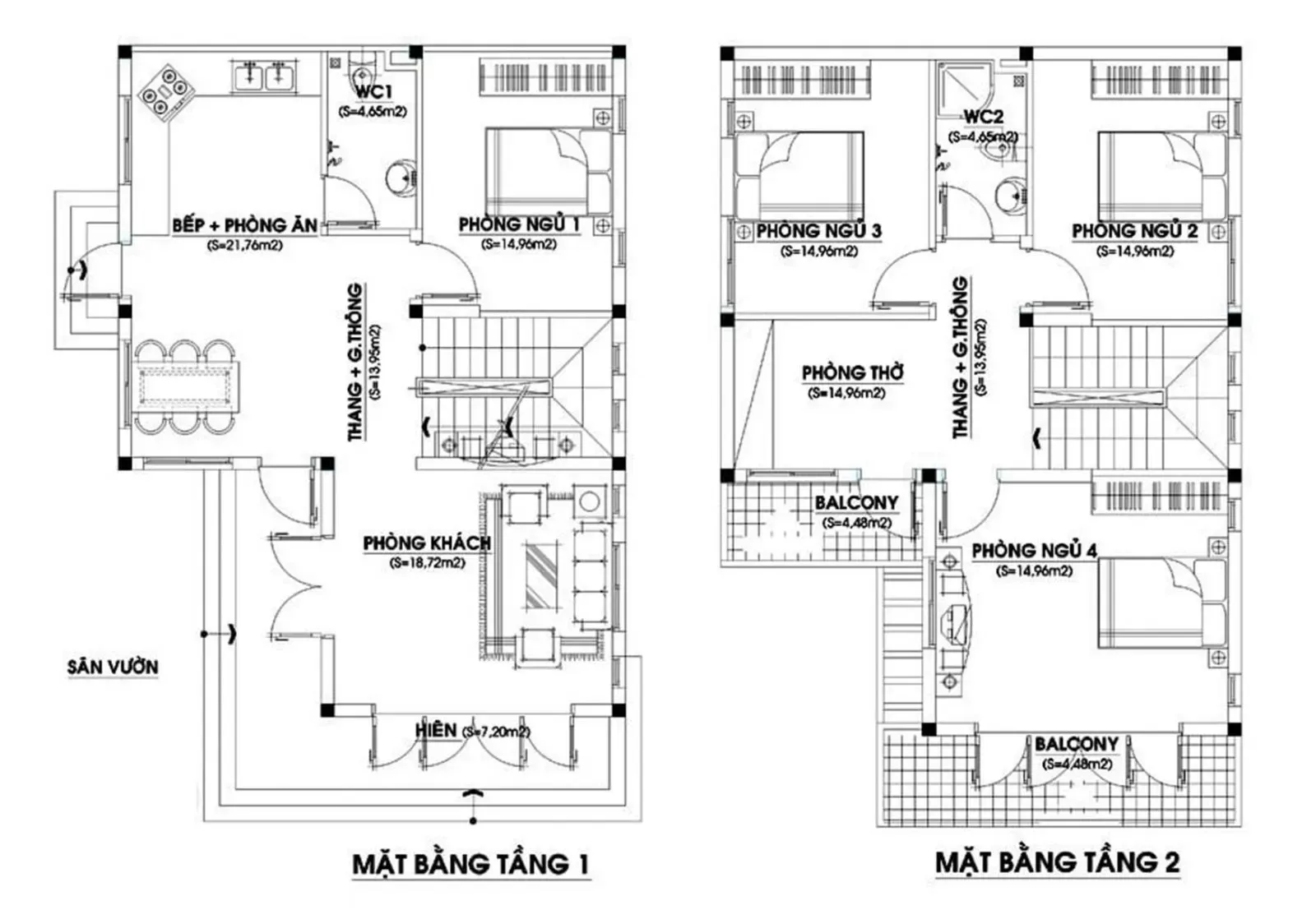 Các mẫu thiết kế nhà đẹp 2 tầng mái nhật & Full bản vẽ chi tiết