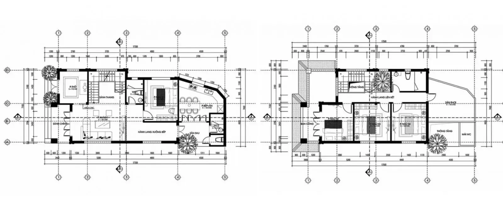 Các mẫu thiết kế nhà đẹp 2 tầng mái nhật & Full bản vẽ chi tiết